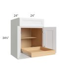 Catalina White 24" Base Cabinet with 1 Rollout Tray