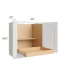 Catalina White 30" Full Height Base Cabinet with 1 Rollout Tray