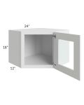 Catalina White 24x18 Decorative Wall Diagonal Corner Cabinet