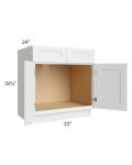 Catalina White 33" Sink Base Cabinet 