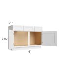 Catalina White 48" Vanity Base Cabinet
