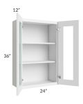Catalina White 24x36 Wall Glass Door Cabinet (Prepped for Glass Doors) 
