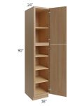 Asheville Rift Oak Shaker 18x90 Wall Pantry Cabinet