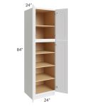 Asheville White Shaker 24x84 Wall Pantry Cabinet