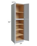 Asheville Grey Shaker 24x90 Wall Pantry Cabinet