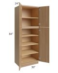 Township Rift Oak 30x84 Wall Pantry Cabinet