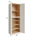 Asheville Cloud Shaker 30x96 Wall Pantry Cabinet