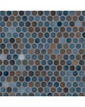 Penny Round Azul Glossy Mosaic Tile 