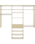6 Foot Perfect Fit Reach In Closet Storage Wall Mounted Wardrobe Organizer Kit System with Shelves and Drawer