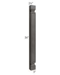 Midtown Dark Grey Shaker 36" Wall Plain Pilaster