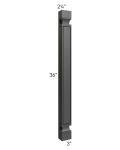 Vienna Black 36" Wall Plain Pilaster