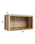 Prairie Shaker 30x15 Plate Rack Cabinet