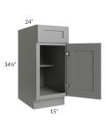 Shale Grey Shaker 15" Base Cabinet 