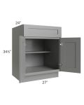 Shale Grey Shaker 27" Base Cabinet 