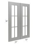 Shale Grey Shaker 24x36 Mullion Glass Door