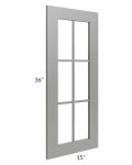 Shale Grey Shaker 24x36 Corner Mullion Glass Door