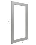 Shale Grey Shaker 21x42 Glass Door