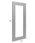 Shale Grey Shaker 24x36 Corner Glass Door