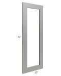 Shale Grey Shaker 24x42 Corner Glass Door