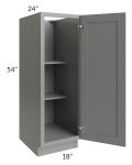 Shale Grey Shaker 18x54 Split Pantry Base Cabinet