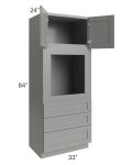 Shale Grey Shaker 33x84 Universal Oven Cabinet