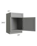 Shale Grey Shaker 24" Vanity Sink Base Cabinet