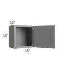 Shale Grey Shaker 18x18 Wall Cabinet
