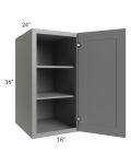 Shale Grey Shaker 18x36x24 Split Pantry Wall Cabinet
