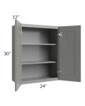 Shale Grey Shaker 24x30 Wall Cabinet