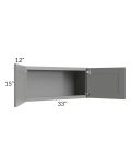 Shale Grey Shaker 33x15 Wall Cabinet