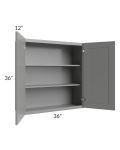 Shale Grey Shaker 36x36 Wall Cabinet