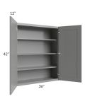 Shale Grey Shaker 36x42 Wall Cabinet