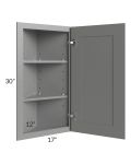Shale Grey Shaker 12x30 Wall End Angle Cabinet