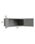 Shale Grey Shaker 33x15x24 Refrigerator Wall Cabinet