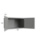 Shale Grey Shaker 36x21x24 Refrigerator Wall Cabinet