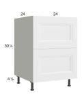 Harbor White 24" 2-Drawer Range Base Cabinet