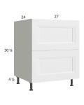 Harbor White 27" 2-Drawer Range Base Cabinet