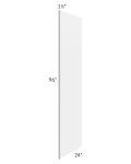Salem White 24x96 Refrigerator End Panel with 1-1/2" Stile