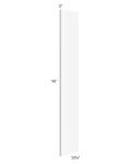 Milan White Matte 14x96 Refrigerator End Panel with 3" Stile