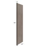 Natural Grey Shaker 24x96 Refrigerator End Panel with a 3" Return