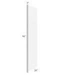 Portland White 24x96 Refrigerator End Panel with a 3" Return