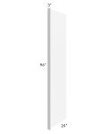 Providence White 24x96 Refrigerator End Panel with a 3" Return