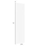 Milan White Matte 25x96 Refrigerator End Panel with 3" Stile