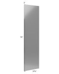Milan Grey Gloss 25x96 Refrigerator End Panel with 3" Stile
