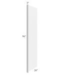 Stratus White 24x96 Refrigerator End Panel with 3" Stile