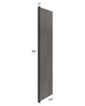 Midtown Dark Grey Shaker 24x96 Refrigerator End Panel with 3" Stile