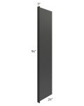 Midtown Black Shaker 24x96 Refrigerator End Panel with 3" Stile