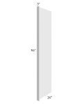 Belfast White 24x96 Refrigerator End Panel with 3" Stile