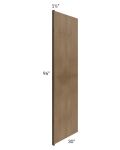 Midtown Mocha Shaker 30x96 Refrigerator End Panel with a 1-1/2" Return