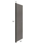 Salem Dark Grey 30x96 Refrigerator End Panel with a 3" Return